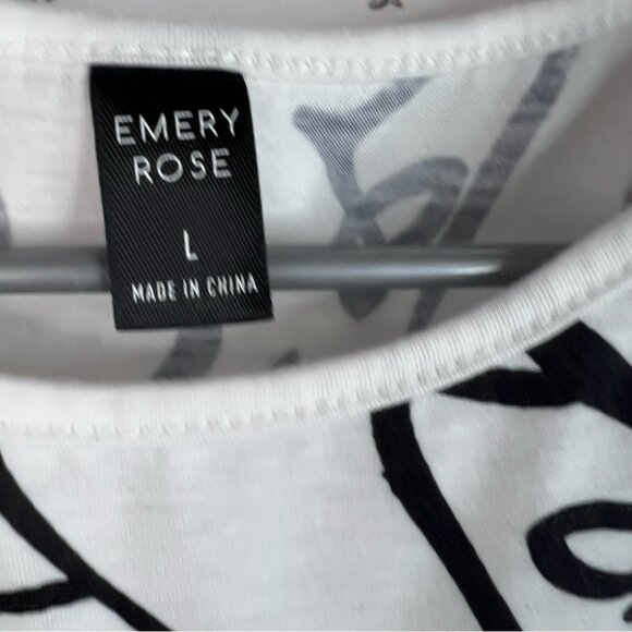 Emily rose short line work artist Abstract Black and White Women's Tank Top - Picture 7 of 9